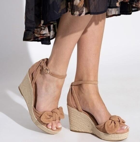 Kate Spade New York Shoes - Kate Spade New York Tianna Platform Wedges Sz 10 tan suede espadrille